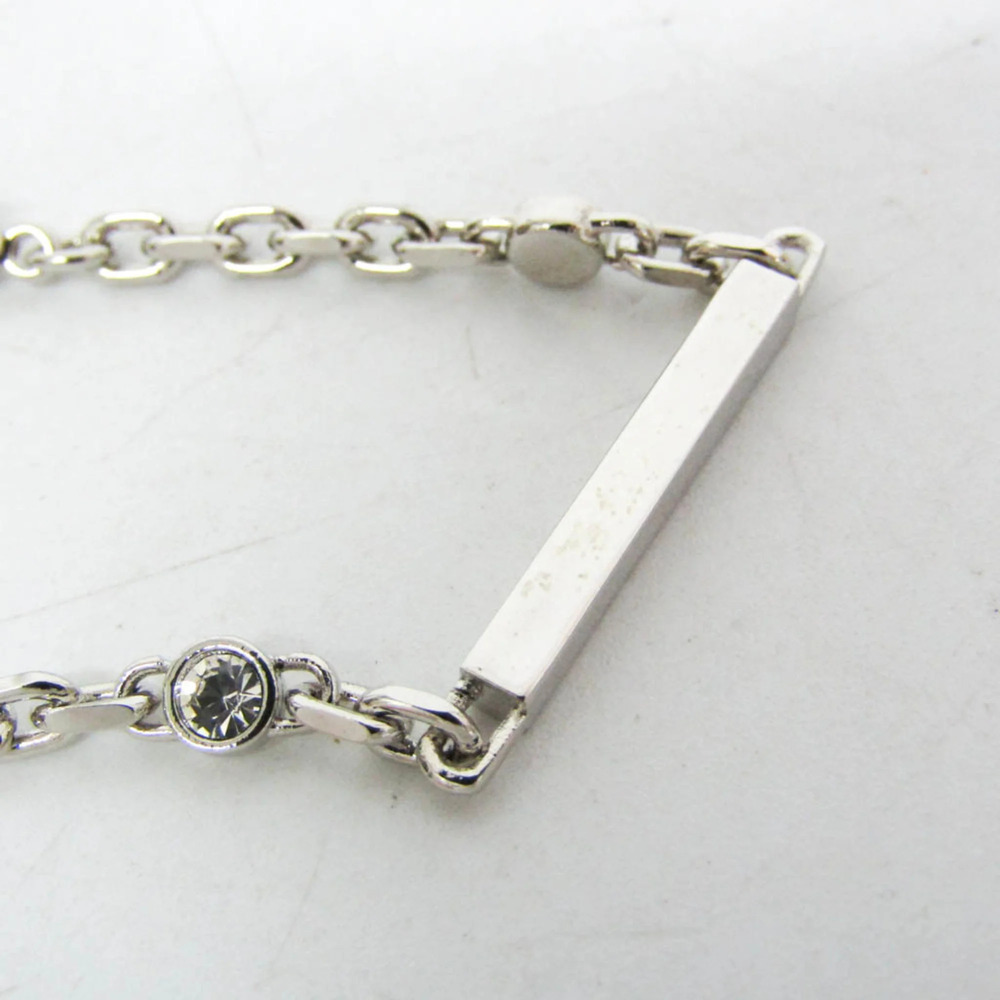 Saint Laurent Metal,Rhinestone Rhinestone Charm Bracelet Silver - Picture 5 of 10